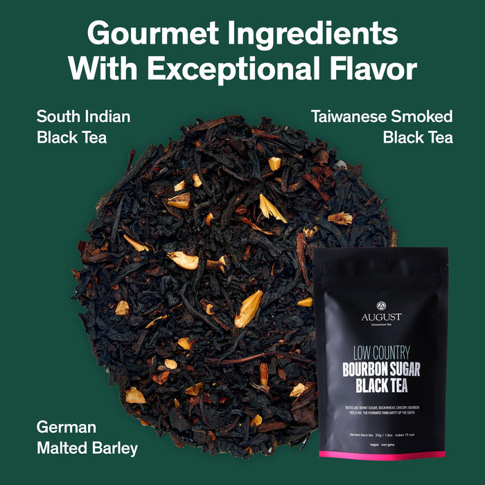 August Uncommon Tea - Low Country - Bourbon Sugar Black Tea