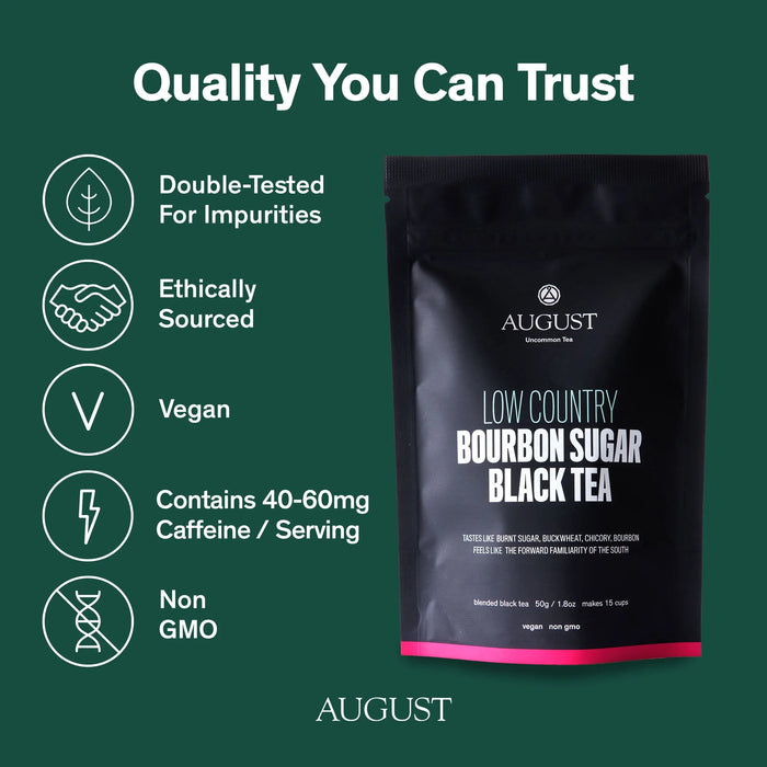 August Uncommon Tea - Low Country - Bourbon Sugar Black Tea