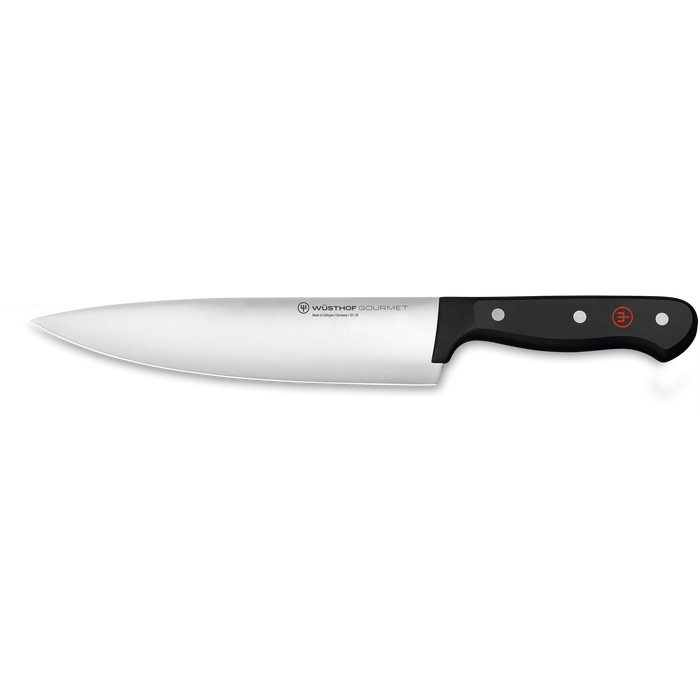 Gourmet 8" Stainless Steel Chef's Knife with Black Handles