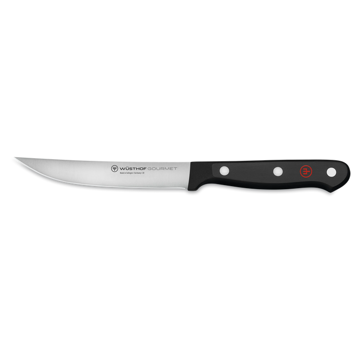 Gourmet 4.5" Stainless Steel Steak Knife with Black Handle