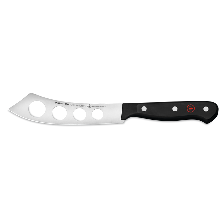 Gourmet 5" Stainless Steel Soft Cheese Knife with Black Handle