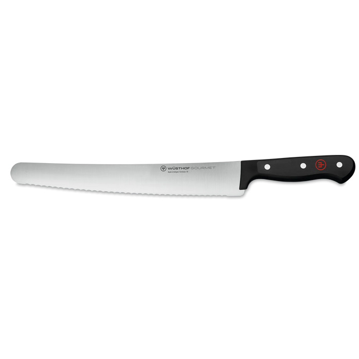 Gourmet 10" Stainless Steel Confectioner's Knife with Black Handles