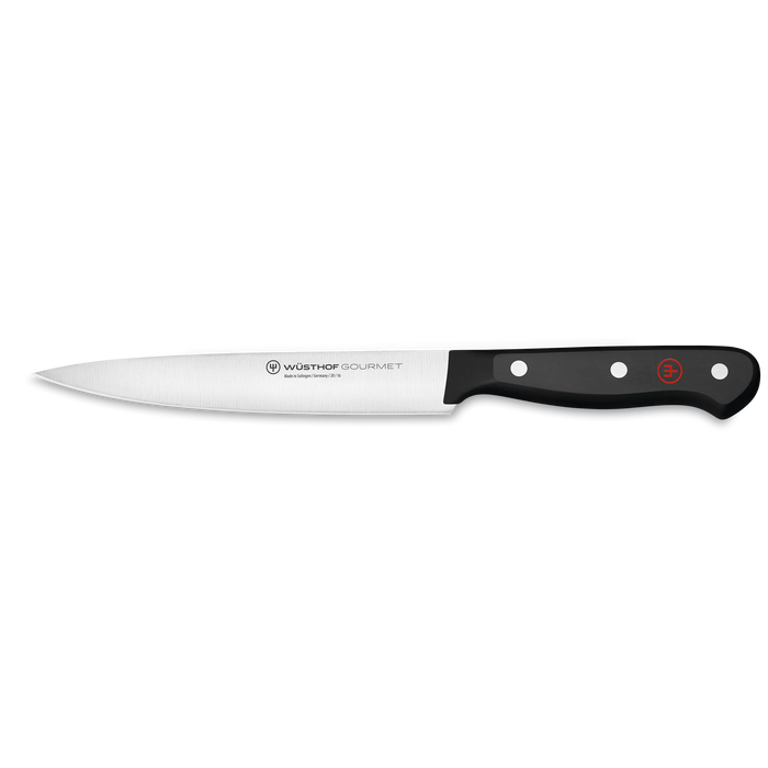 Wusthof Gourmet 6" Stainless Steel Utility Knife with Black Handle