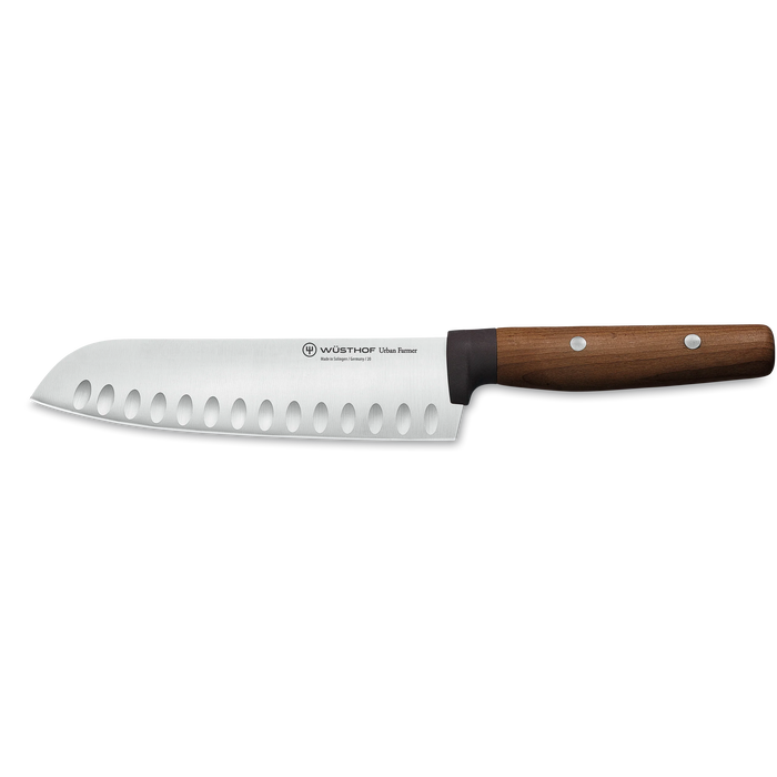 Wusthof Urban Farmer 7" Hollow Edge Santoku with Heat Treated Beech Handle