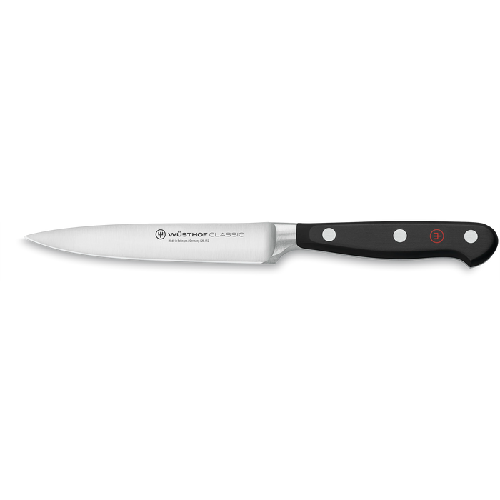 Classic 4 1/2" Stainless Steel Utility Knife, Black