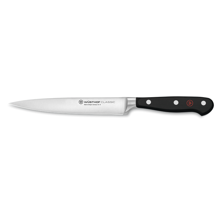 Classic 6" Stainless Steel Utility Knife, Black