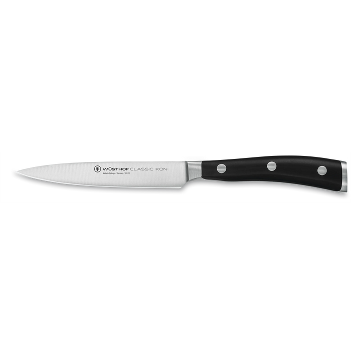 Classic Ikon 4.5" Stainless Steel Utility Knife, Black