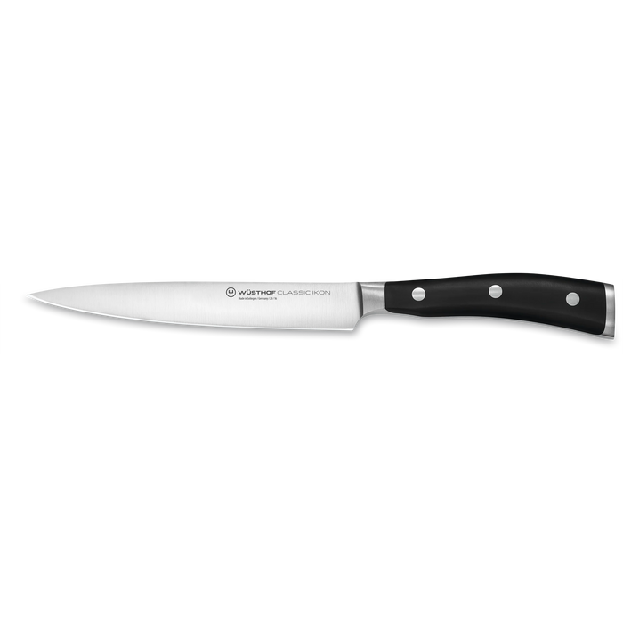 Classic Ikon 6" Stainless Steel Utility Knife, Black