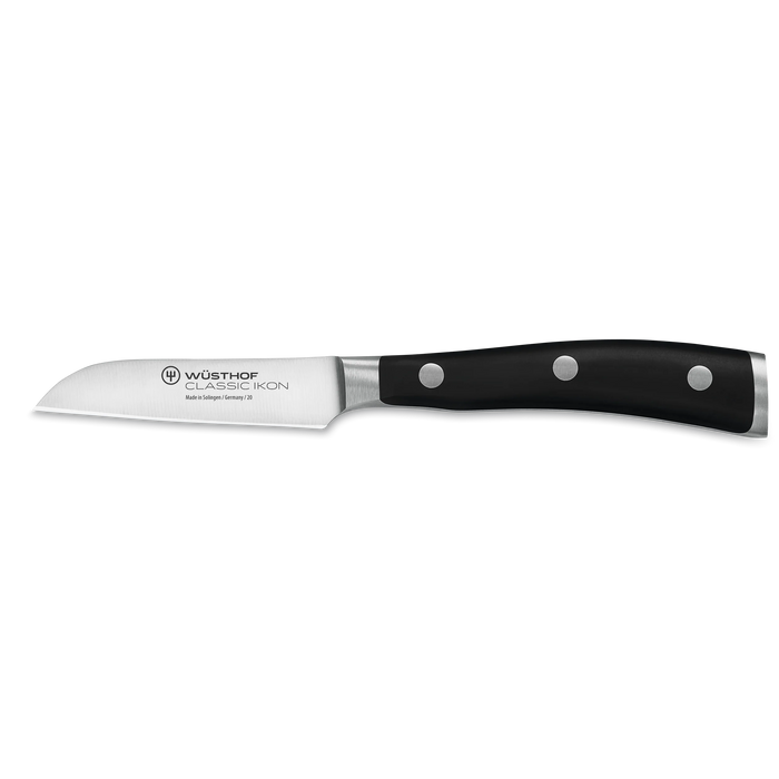 Classic Ikon Two Piece Mini Asian Set | 3" Flat Cut Paring Knife and 5" Santoku