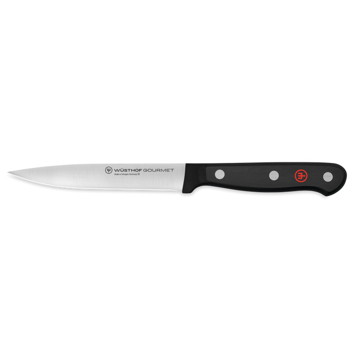 Gourmet 4.5" Stainless Steel Utility Knife with Black Handle