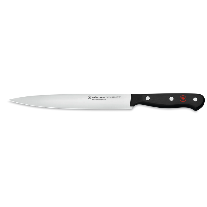 Gourmet 8" Stainless Steel Carving Knife with Black Handle