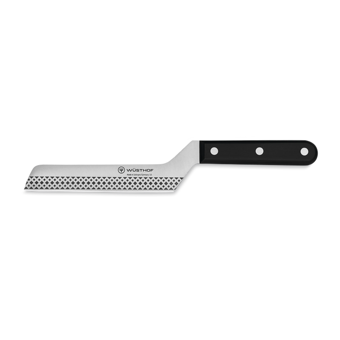 Gourmet 4.5" Stainless Steel Hard Cheese Knife with Black Handle