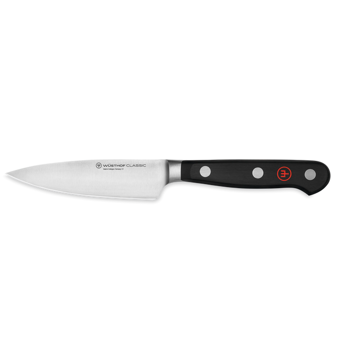 Classic 4" Extra Wide Stainless Steel Paring Knife, Black