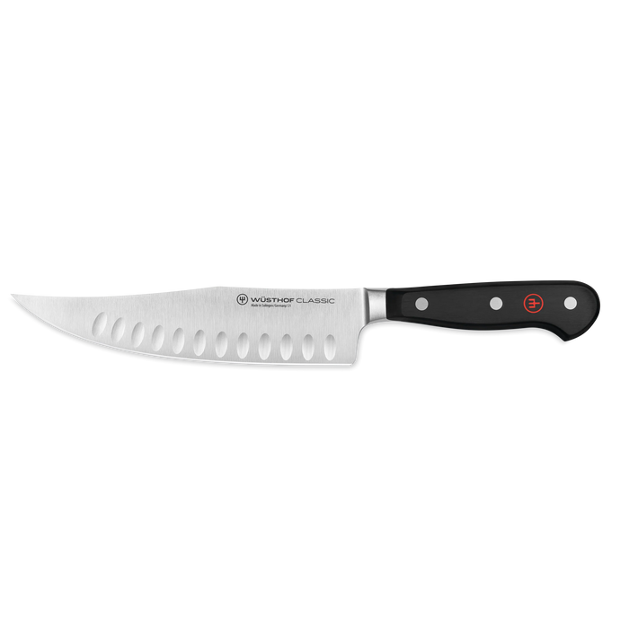 Classic 7" Stainless Steel Hollow Edge Craftsman, Black