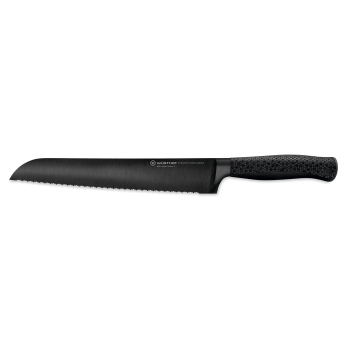 Performer 9" DLC-Coated Double Serrated Bread Knife with Hexagon Power Grip