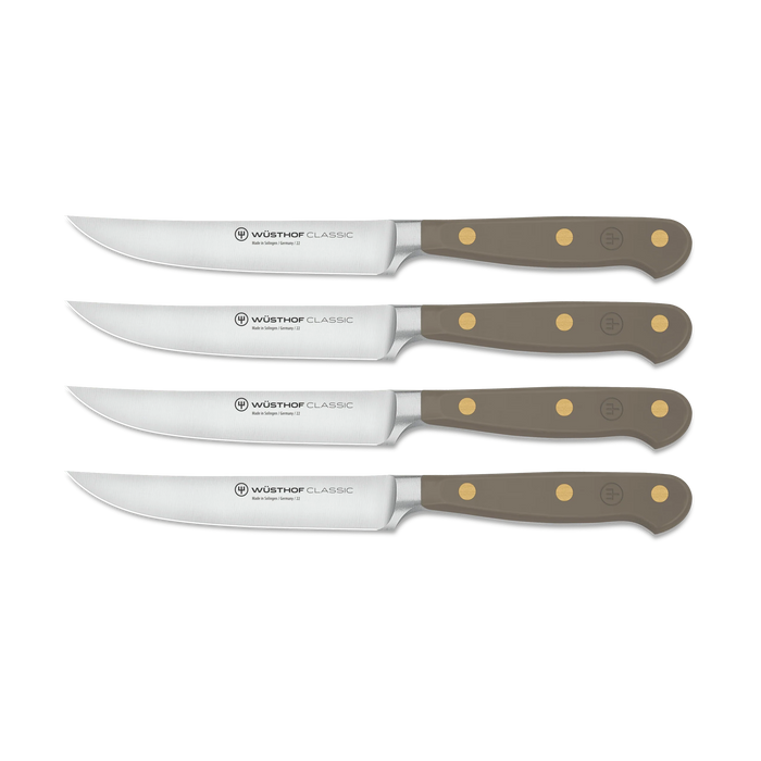 Classic Color Series Four Piece Steak Knife Set with 4.5" Steak Knives