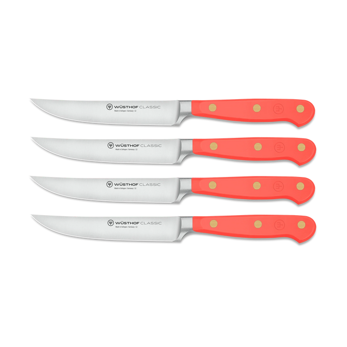 Classic Color Series Four Piece Steak Knife Set with 4.5" Steak Knives