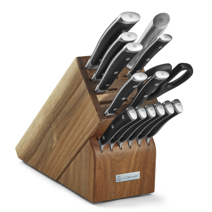 Classic Ikon 15-Piece Knife Block Set with Stainless Steel Knives