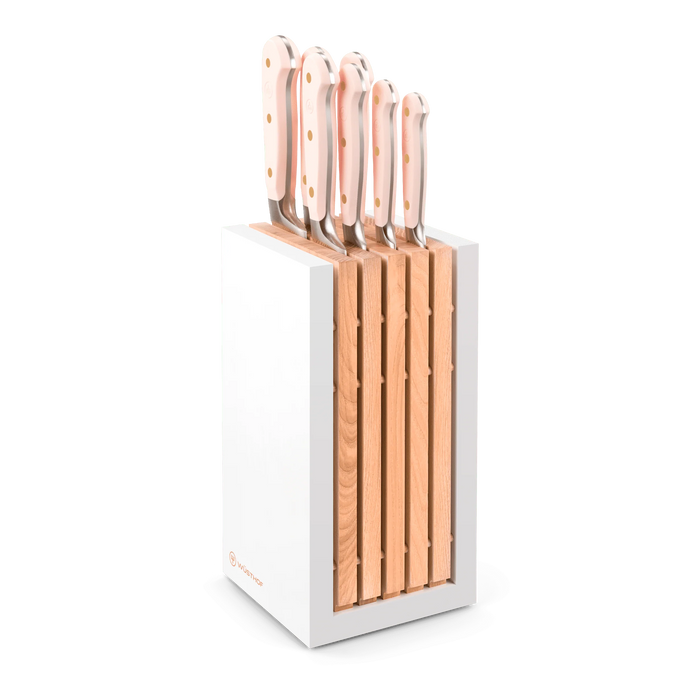 Classic Colors Series Eight Piece Knife Block Set with Stainless Steel Knives