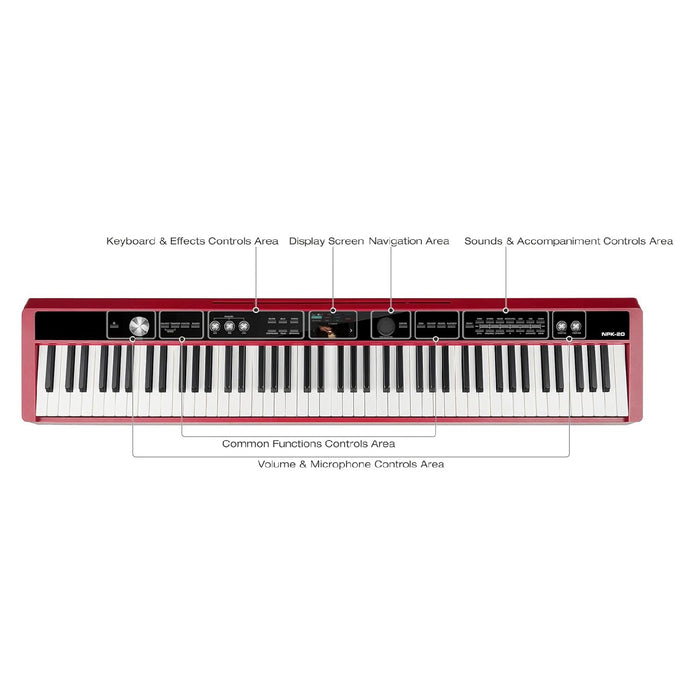 NPK-20 Portable Digital Piano with Triple-Sensor Hammer Action Keyboard