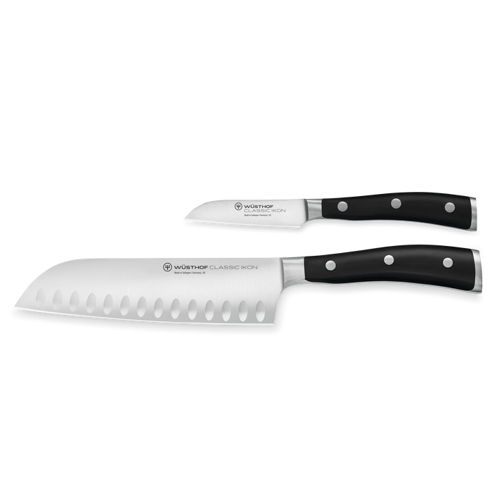 Classic Ikon Two Piece Asian Chef's Set | 3" Paring Knife and 7" Santoku