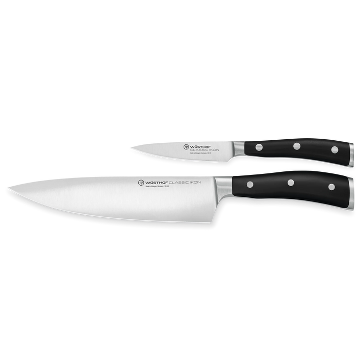 Wusthof Classic Ikon Two Piece Chef's Set | 8" Chef's Knife and 3.5" Paring Knife