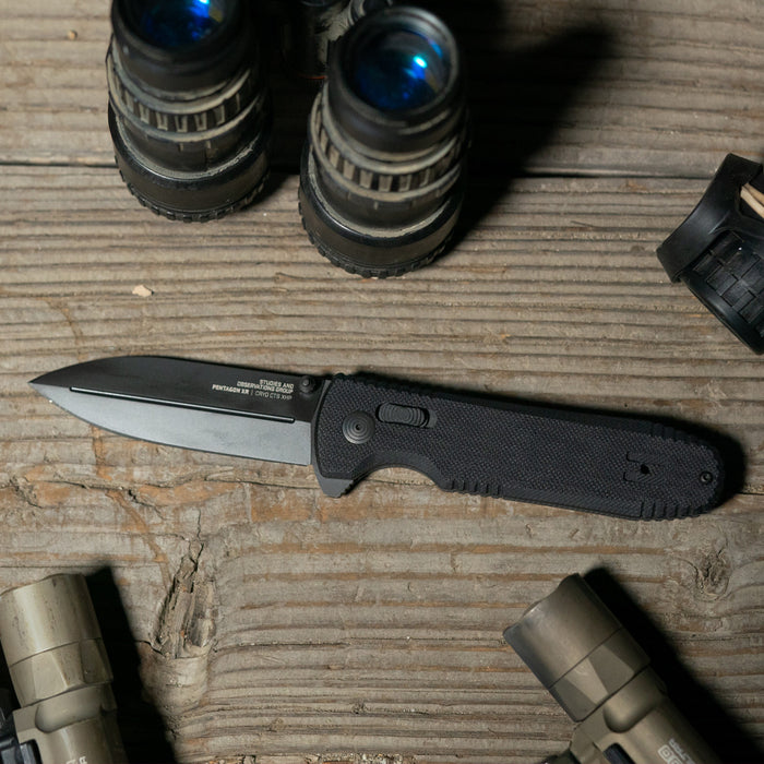 Pentagon Tactical XR Steel Folding Pocket Knife with Ultra-Grip G10 Handle