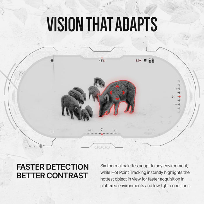 ATN BinoX 6 Dual Multispectral Binoculars with Twilight Vision and Built-in Laser Rangefinder