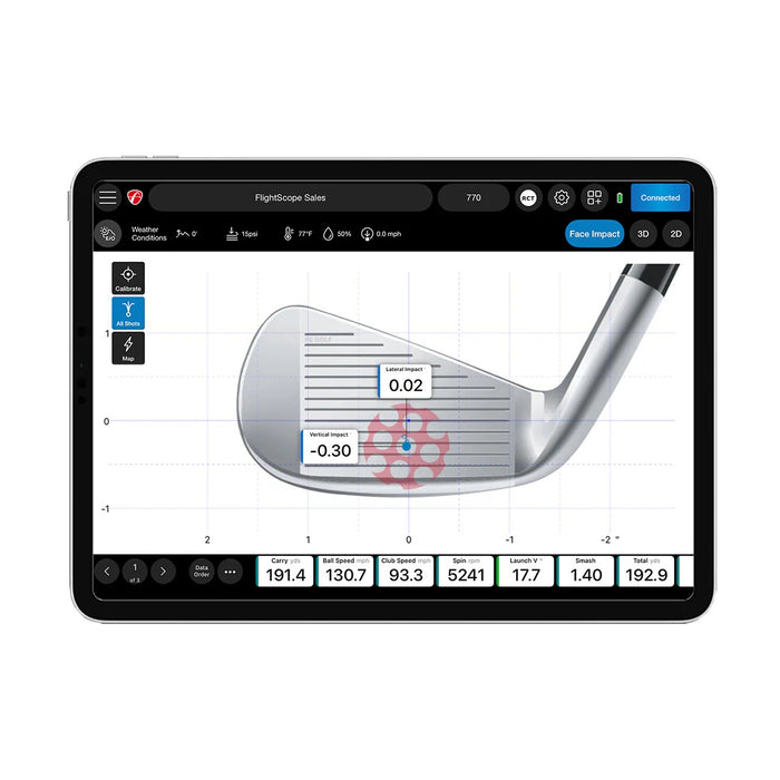 FlightScope Mevo Gen2 Golf Launch Monitor and Simulator with Pro Package and Face Impact
