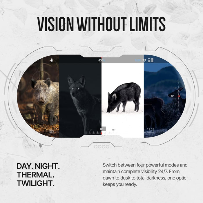 ATN BinoX 6 Dual Multispectral Binoculars with Twilight Vision and Built-in Laser Rangefinder