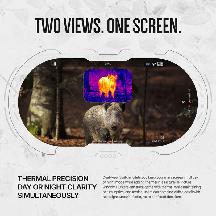 ATN BinoX 6 Dual Multispectral Binoculars with Twilight Vision and Built-in Laser Rangefinder