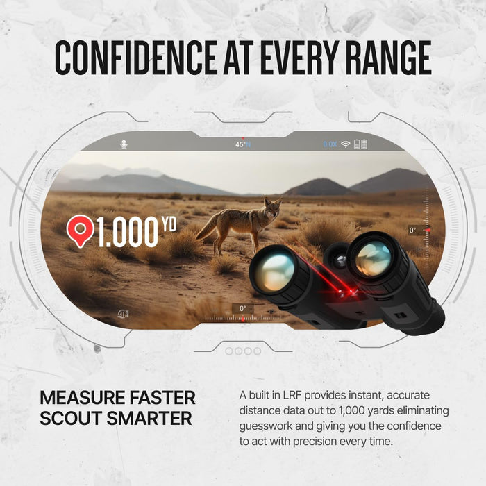 ATN BinoX 6 Dual Multispectral Binoculars with Twilight Vision and Built-in Laser Rangefinder