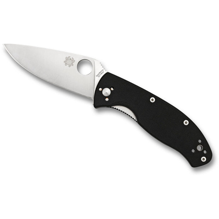 Spyderco Tenacious Folding Pocket Knife with 3.39" Stainless Steel Blade, Black