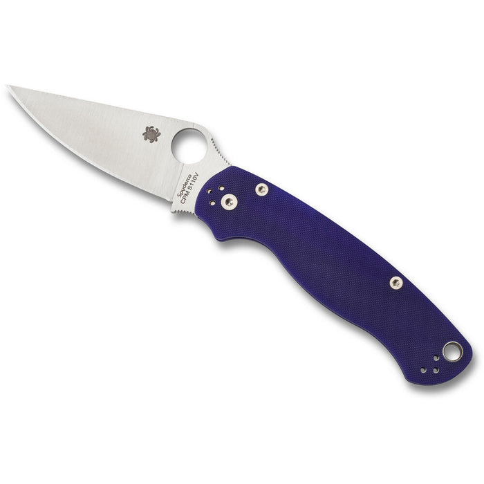 Spyderco Para Military 2 Pocket Knife with 3.42" CPM S110V Steel Blade, Dark Blue