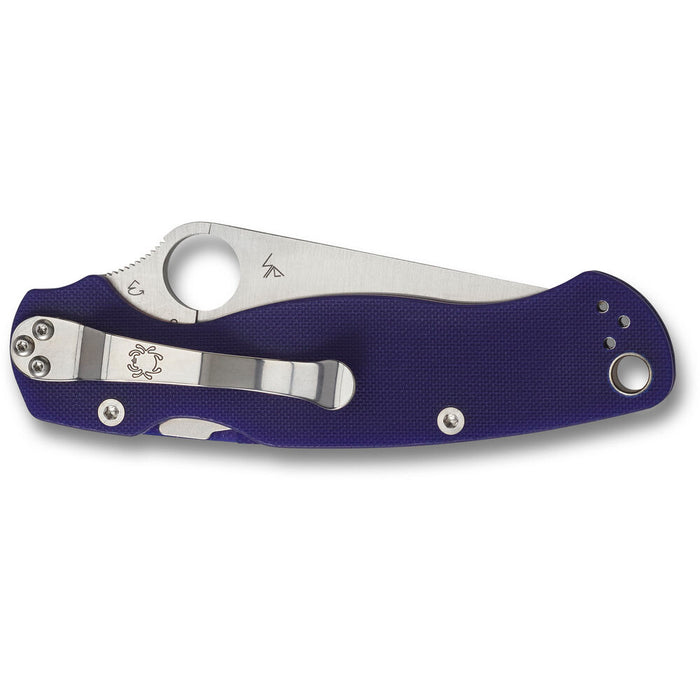 Spyderco Para Military 2 Pocket Knife with 3.42" CPM S110V Steel Blade, Dark Blue