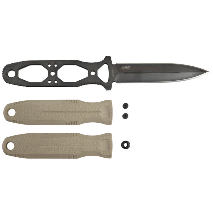 Pentagon FX - FDE Folding Pocket Knife with Double Edge Cyro S35VN Blade