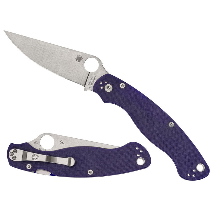 Spyderco Military 2 Folding Pocket Knife with 4" CPM S110V Blade, Dark Blue