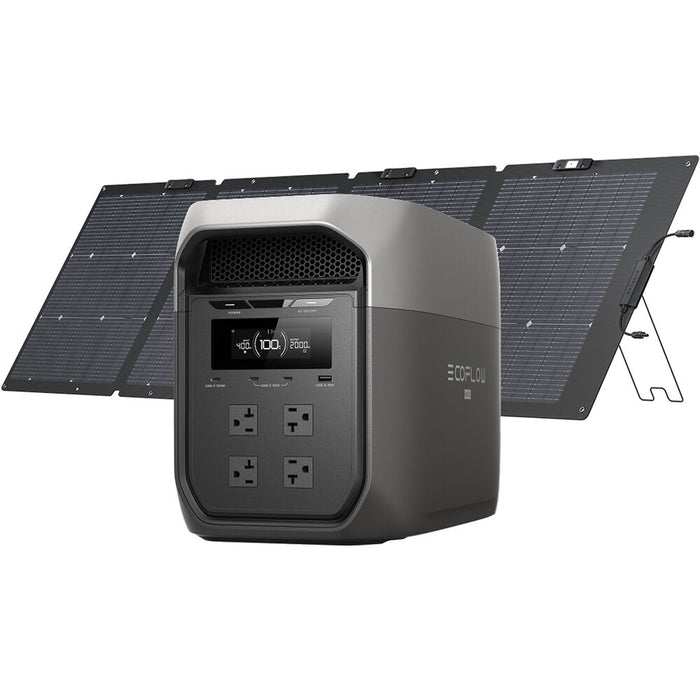 EcoFlow DELTA 3 Max Portable Power Station + 220 Watt Solar Panel for Camping and More