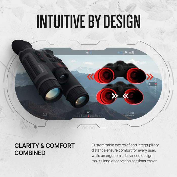ATN BinoX 6 Dual Multispectral Binoculars with Twilight Vision and Built-in Laser Rangefinder