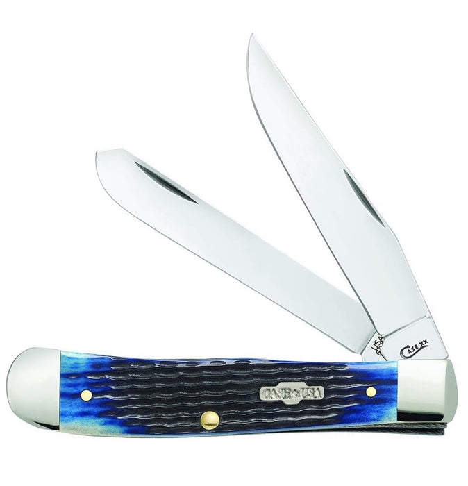 Rogers Corn Cob Jig Blue Bone Trapper Folding Pocket Knife with Tru-Sharp Steel