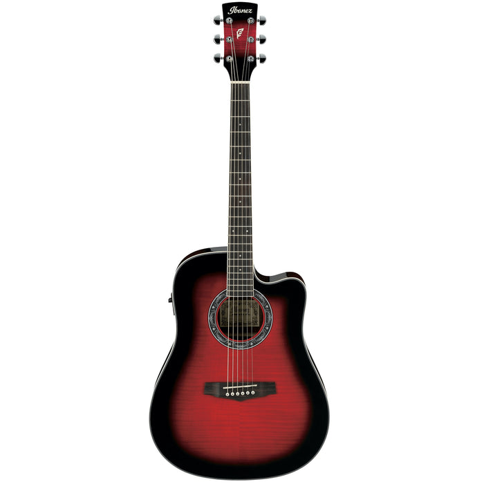 PF28ECE 6-String Dreadnought Acoustic Guitar with Purpleheart Fretboard, Right