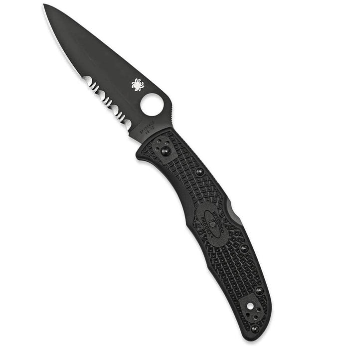 Spyderco Endura 4 Lightweight Pocket Knife Black VG-10 Blade with CombinationEdge