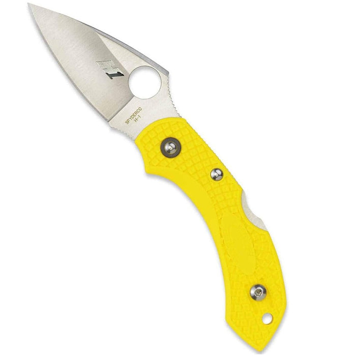 Spyderco Dragonfly 2 Lightweight Salt Folding Knife with 2.25" H-1 Steel Blade, Yellow