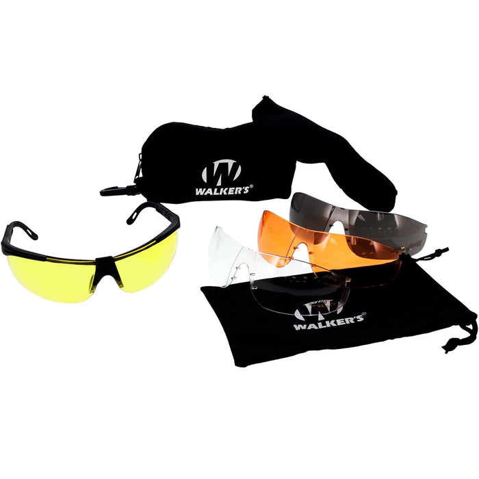 Sport Safety Glasses with 4 Interchangeable Lenses for Hunting and Shooting