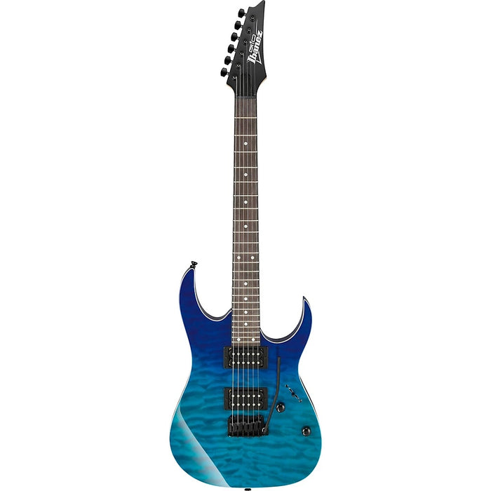 GIO GRG120QASP 6-String Solidbody Electric Guitar, Right-Handed - Blue Gradation