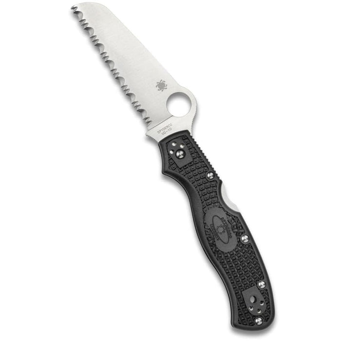 Spyderco Rescue 3 Lightweight Folding Knife with Black FRN Handle and SpyderEdge