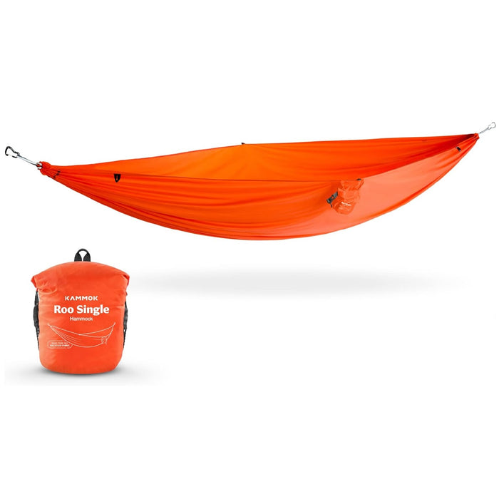 Roo Single Hammock with Stuff Sack | Waterproof Ripstop Nylon and Lightweight