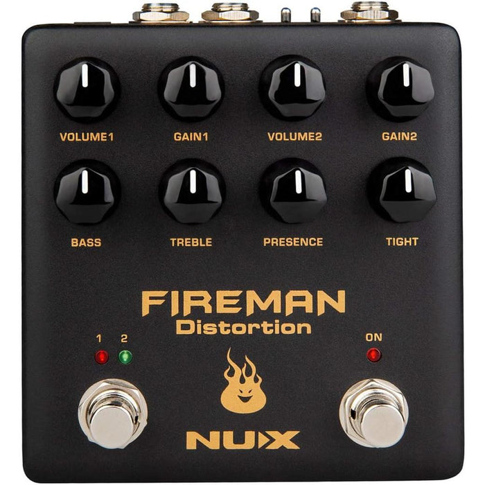 NDS-5 Fireman Distortion Effect Guitar Pedal with Dual Channel Brown Sound