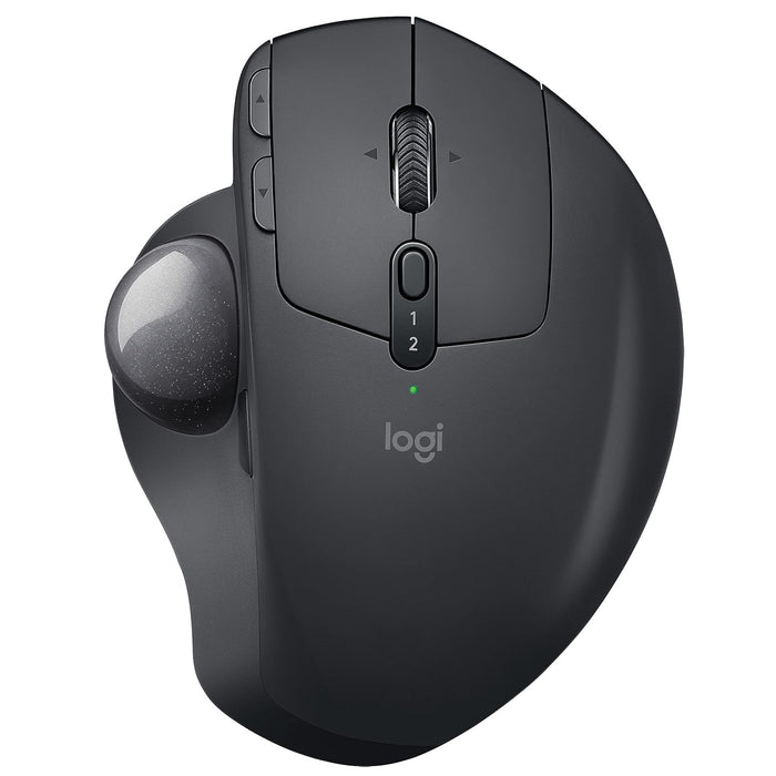 MX ERGO Plus Wireless Trackball Mouse with Extra 10-Degree Wedge and Easy Switch