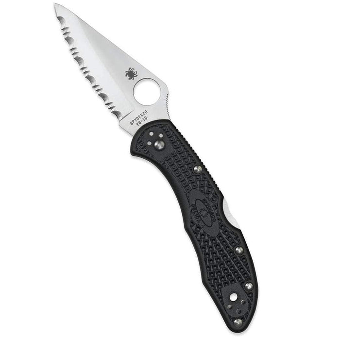 Spyderco Delica 4 Lightweight Folding Knife with 2.9" VG-10 Steel Blade, Black